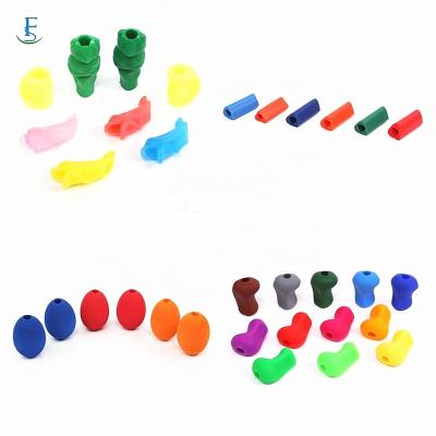 China 100% Customized Eco-friendly Silicone Kids Pencil Pen Grips Holder Correcting Writing Posture Aid Tools for sale