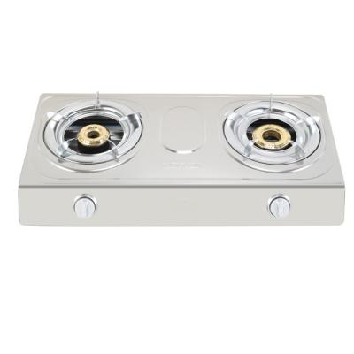 China Hotel hot sale household gas burners stainless steel restaurant table top gas stove double in tunisa for sale