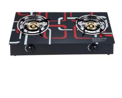 China Hotel Gas Burner 2 2 Burner Plates Ignition 6mm Tempered Glass Table Top Automatic Gas Stove with Best Price for sale