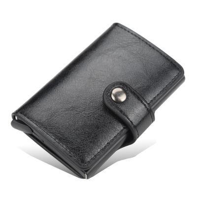 China Protective RFID For Cards Cheap High Quality Leather Protective RFID Smart Wallet Case For Cards And Cash for sale