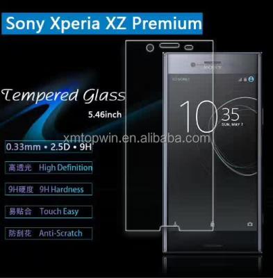 China 2.5D 0.33mm 9H For Sony xperia Z Premium Tempered Glass Screen Guard OEM/ODM (Glass Shield) XZ Premium Glass for sale