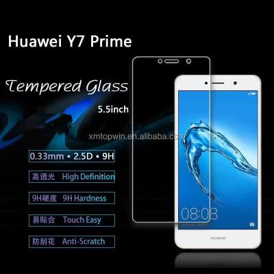 China 2017 Newest 2.5D 9H 0.3mm Leading Glasses 2.5D Anti-scratch Y7 Tempered Glass Screen Protectors For HUAWEI Y7 Prime for sale