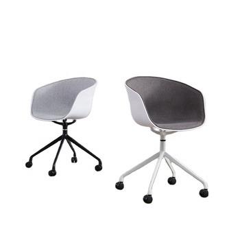 China Factory Wholesale Office Chair Office Chairs Swivel Wheels Chair Modern Multifunctional Nordic Flannel Swivel Chair Business Office Lazy Chair Latest Design for sale