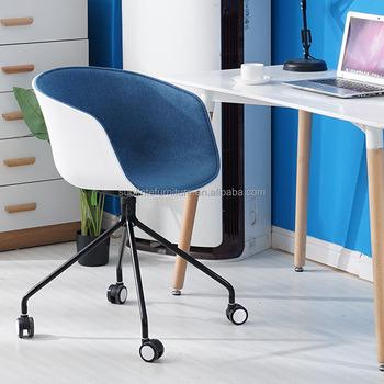 China Factory Wholesale Office Chair Office Chairs Swivel Wheels Chair Hot Sale Modern Industrial Office Furniture Indoor Leisure Nordic Swivel Wheels Gray Fabric Office Chair for sale