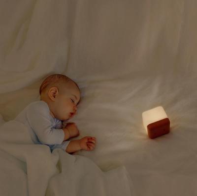 China New Hot Selling Minimalist Stylish Cube Imagination Timing Small Baby Sleep Lamp With USB Charging For Kids Bedroom for sale