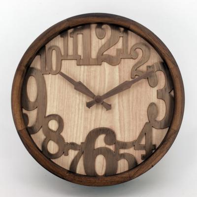 China 2018 Unique Design Wooden Wall Clock Wooden Porcelain for sale