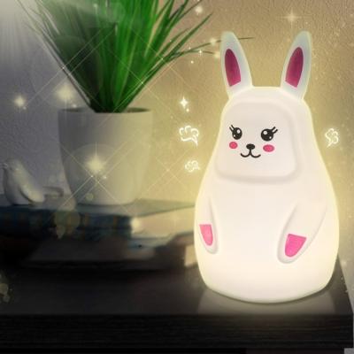 China Class Cute Color Changeable Silicone Led Sensor Remote Control Bear Kids Night Light Soft Faucet Nursery For Kids for sale