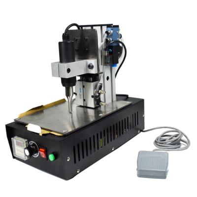 China Textiles 35Khz 1200w ultrasonic for kn95 three layer medicalmask earloop welding machine disposable cloth spot welding machine for sale