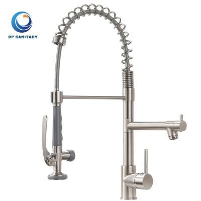 China Pull Out Spray Single Lever 304 Stainless Steel Revolving Pull Down Universal Kitchen Sink Faucet Faucet With Pull Down Sprayer for sale