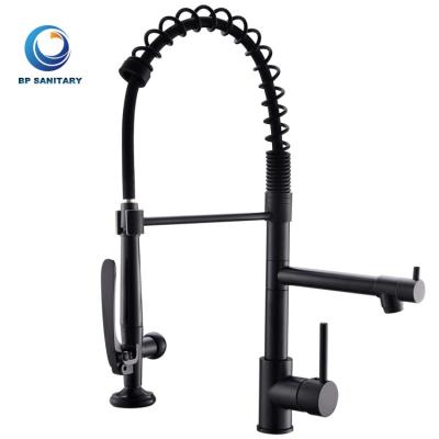 China Sense Faucets Black Color Taps Cheap 360 Degree Flexible Direction Rotating 304 Stainless Steel Kitchen Faucet Deck Mounted Mixer Tap for sale