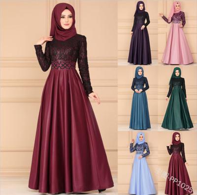 China Lace Abaya Prayer Fabric Dubai Plain Fashion Embroidery Dress Women Islamic Saudi Arabian Muslim Ladies Long Sleeve Maxi Dress Burqa Clothing for sale