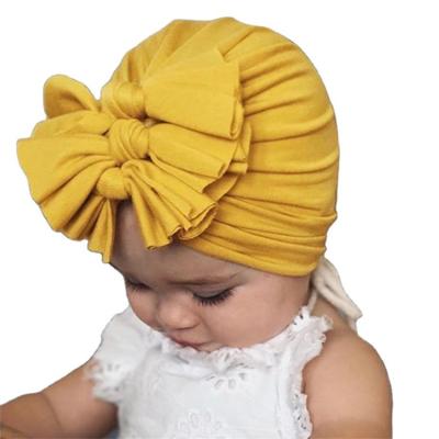 China Newborn Infant Top Hat Beanie Wholesale Bulk Soft Elastic Nylon Striped Baby Kids Toddler Headwrap Hospital Nursery Knot Turban Hat for sale