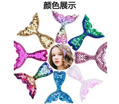 China New fashion cute cartoon wholesale hot cute children's Little Princess Mermaid Flip Sequin Duckbill Clip for sale