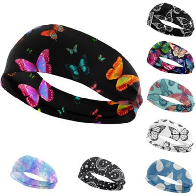 China Printed Headbands Wholesale Designer Custom Sports Yoga SPA Outdoor Exercise Makeup Cloth Headbands For Women Men for sale