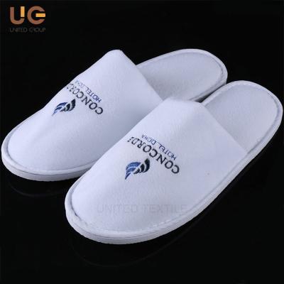 China Fashion\\durable Custom Logo Velvet Spa Slippers Soft Disposable Hotel Slipper Wholesale Personalized Comfortable for sale