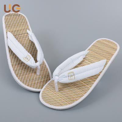 China Wholesale Airline Summer Home Spa Hotel Travel Flip Flop Bamboo Slipper For Five Star Hotels for sale