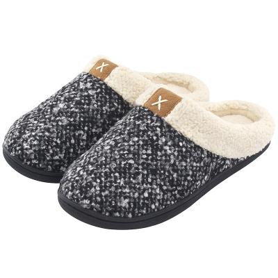 China Fashion Trend Women's Comfortable Memory Foam Fuzzy Plush Fleece Slipper House Slippers Shoes Indoor Cotton Slipper for sale