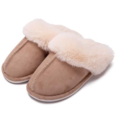 China Fashion Trend Women's Bedroom Slippers Plush Fuzzy House Shoes Women Warm Plush House Slippers Winter Cotton Comfortable Slippers for sale