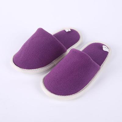 China Children Convenient Soft Disposable Slippers For Indoor Bedroom Hotel Children Factory Cotton Disposable Slippers For Kids Children Push In Slippers Purple for sale