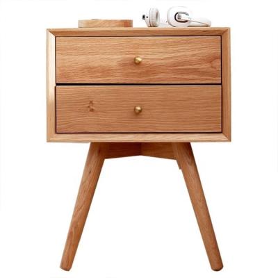 China Mid Century Europe\North America Modern.Bedside Nightstand For Living Room Side Table Oak Bedroom Furniture Bamboo Stylish Locker for sale