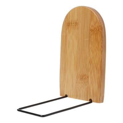 China Nature Viable Bamboo Holder Bookends Holder Office Home Bookends Book Organizer Shelf Bookrack Desk Book Holder for sale