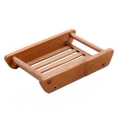 China Europe\North America Bamboo Soap Dish Drainer Shower Soap Storage Holder Saver Soap Tray Plate For Bathroom Shower Vanity Kitchen Sink for sale