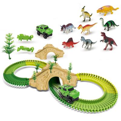 China Popular Slot Toy Hot Selling Toys Dinosaur Cave Rail Car for sale