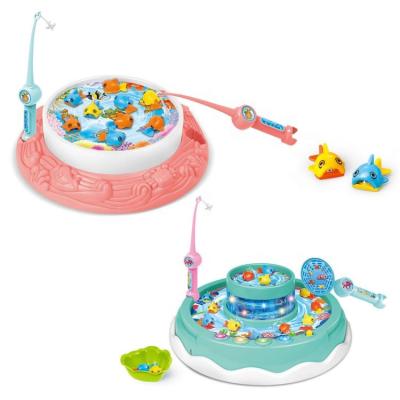 China New 2021 OEM/ODM Plastic Toy Music Fishing Tray Toys For Kids Magnetic Fishing Toy for sale