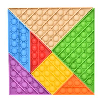 China Factory 3+ Push Button Juguete Tangram Push Noise Game Squeeze Toys Wiggle Noise for sale