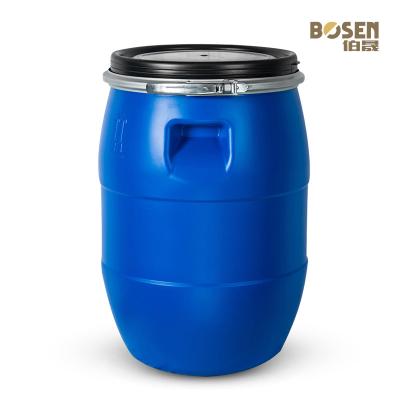 China OEM / ODM Industrial Open Head Plastic Drum 50L Iron Stirrup Barrel for sale