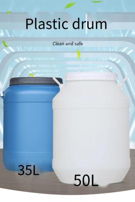 Cina Contenitore chimico di plastica riutilizzabile 50L con il giro bianco dell'HDPE del coperchio in vendita