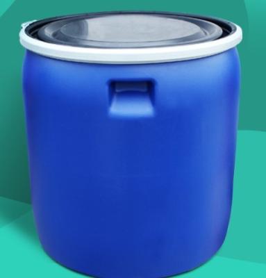 China 150L Iron Hoop Blue Half Cut Open Round Drum Plastic Chemical Packaging Drum for sale