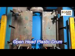 60 Litre HDPE Open Top Blue Plastic Drum Iron Stirrup Barrel
