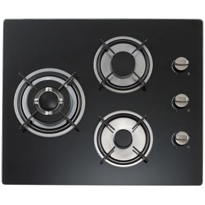 China Hotel 3 Burner Gas Stove Gas Hob High Power Built-in Gas Stove Korea for sale