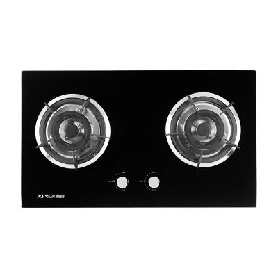 China Wholesale Gas Cooker Easily Cleaned Tempered Glass Hob 2 Burner Gas Stove Explosion Proof Stove Gas Stove for sale