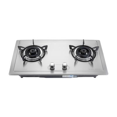 China Easily Cleaned Kitchen Gas Stove 2 Burner With Chinese Cooking Stove for sale