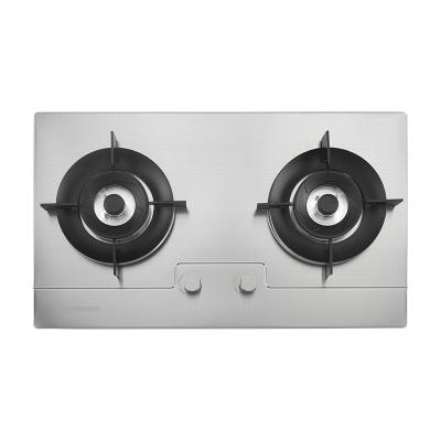 China Easily cleaned stainless steel gas cooktops electric built-in hob burners to 2 double gas stove cooking appliances for sale