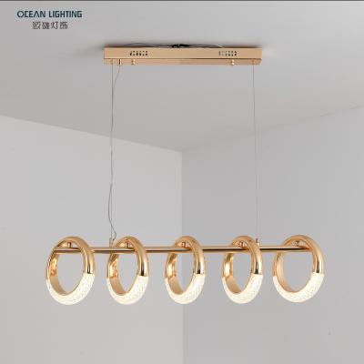 China Wholesale Price Modern Clear Acrylic Gold Lamp Chandelier LAMP OCEAN Pendant Light For Home Restaurant for sale