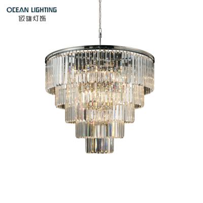 China Modern Hotel Chrome Decoration Lighting Fixtures Luxury Pendant Lamp Chandelier for sale