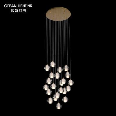 China Bubble Crystal Ball Modern Simply Ceiling Modern Clear Chandelier Led Ceiling Pendant Lamp Light Fixtures for sale