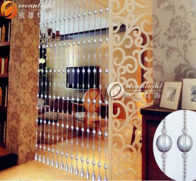 China Insulated crystal curtain finial, crystal bead curtains for doors OCX019 for sale