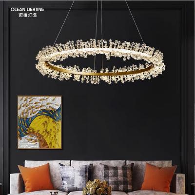 China Exquisite Chandelier Glas Hanglamp dining room OCEAN LAMP new luxury villa simple modern light living room decoration for sale