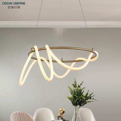 China OECAN modern LIGHTING modern gold lamps home decor ceiling light PVC pendant light for sale