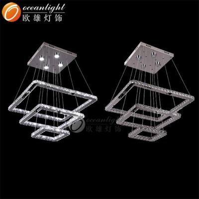 China Creative Diamond Ring LED Crystal Chandelier Light Modern Pendant Lamp Hot Selling Hotel Design Lamp Om77032 for sale