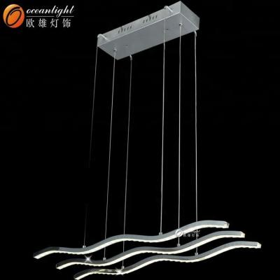 China 2018 Home Lighting LED Wave Shape Modern Designer LED Chandelier Lamp Hanging Pendant Lamp OM66144-3 for sale