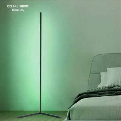 China Floor Lamp Modern Indoor Decorative Aluminum Strip Corner Light Fixture RGB Simple Modern Floor Light for sale