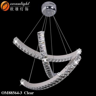 China Germany Modern Pendant Lighting , Lead Crystal Chandelier OM88564-3 Clearly for sale