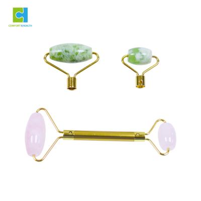 China 2021 Eco-Friendly Amethyst Crystal Jade Roller Dual Rollers & Facial Stone Massager Roller Purple for sale