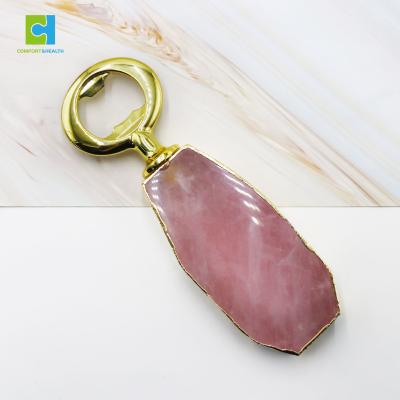 China 2020 Viable Best Quality Design Customized Logo Gemstone Amethyst Quartz Crystal Beer Bottle Opener for sale