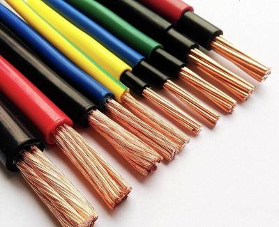 China Laying inside cable H07-r/h05-r electric cable single wire cable factory direct sale Bv/bvr/rv pvc insulated copper/tin copper for sale